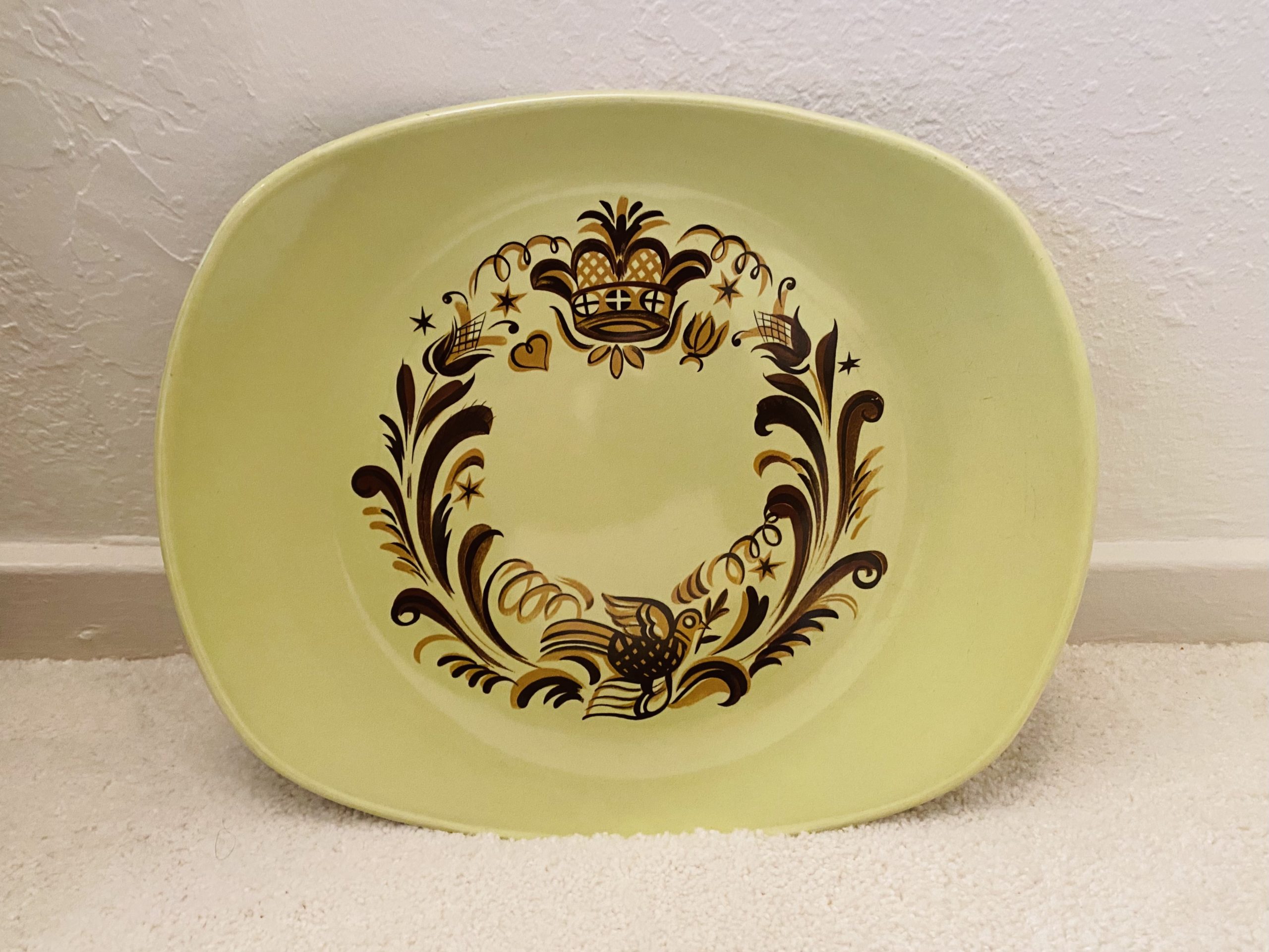 Salem China Co. Shaker Brown serving platter